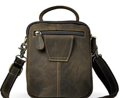 Vintage Leather Belt Pouches Mens BELT BAG Small Vertical Side Bag Handbag For Men