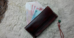 Cool Leather Bifold Mens Long Wallet Leather Long Wallets for Men