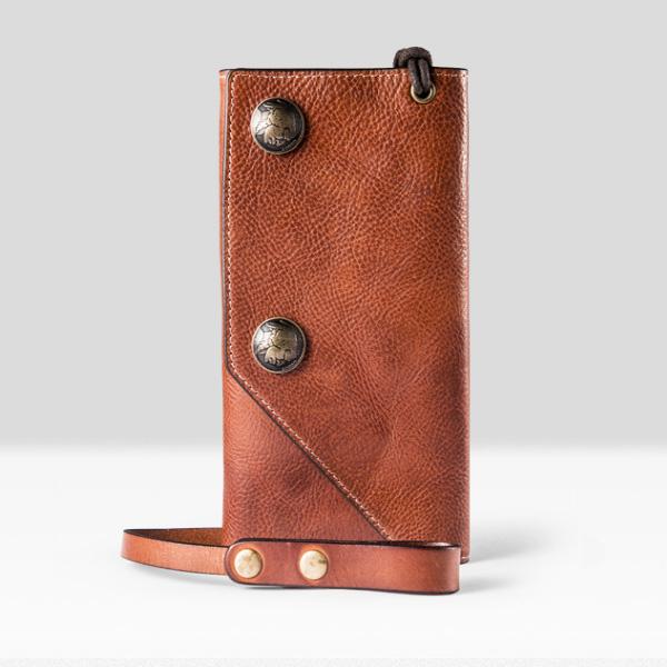 Handmade Mens Cool Leather Chain Wallet Biker Trucker Wallet with Chain for Men - iChainWallets