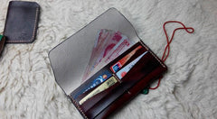 Cool Leather Bifold Mens Long Wallet Leather Long Wallets for Men