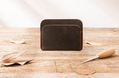 Vintage Leather Mens Card Holders Slim Front Pocket Wallet Card Wallets for Men