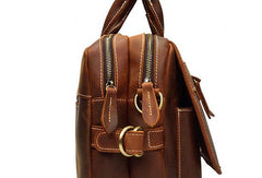 Genuine Leather Messenger Bag Cool Briefcase laptop Briefcase for men