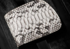 Handmade Leather Boa Skin Mens Small Wallet Cool billfold Wallet for Men
