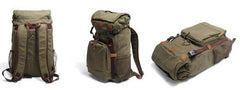 Cool Waxed Canvas Mens Hiking Backpacks Canvas Travel Backpack for Men