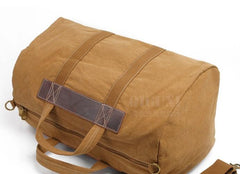 Mens Waxed Canvas Weekender Bag Canvas Travel Bag Canvas Overnight Bag for Men