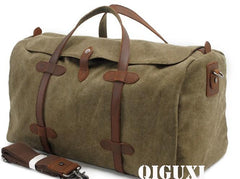 Mens Waxed Canvas Overnight Bag Canvas Weekender Bag Canvas Travel Bag for Men