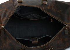 Cool Mens Leather Large Weekender Bag Duffle Bag Travel Bag for Men