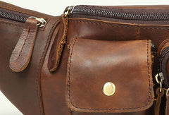 Cool Leather Mens Fanny Back Waist Bag Hip Bag Fanny Bag For Men