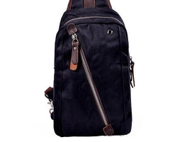 Cool Waxed Canvas Mens  Chest Bag Sling Bag One Shoulder Packs for men