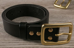 Handmade Genuine Custom Leather Mens Leather Men Black Belt for Men