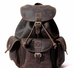 Cool Leather Mens Backpacks Travel Backpack Leather School Backpack for Men