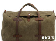 Mens Waxed Canvas Overnight Bag Canvas Weekender Bag Canvas Travel Bag for Men