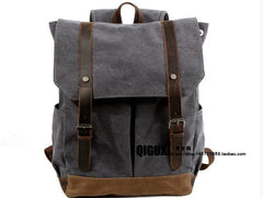 Waxed Canvas Leather Mens Backpacks Canvas Travel Backpack Canvas School Backpack for Men