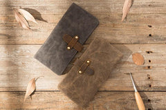 Cool Canvas Leather Mens Long Wallet Long Wallet for Men