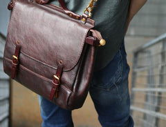 Cool Leather Mens Briefcase Messenger Bag Handbag Shoulder Bag for men