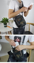 Blue Denim Mens Small Vertical Shoulder Bags Denim Side Bag Small Messenger Bag For Women