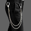 Metal DOUBLE Chain BIKER SILVER WALLET CHAIN 