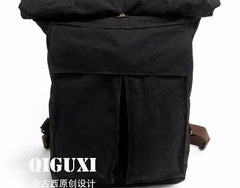 Badass Waxed Canvas Mens Travel Backpack Canvas Hiking Backpack Laptop Backpack for Men