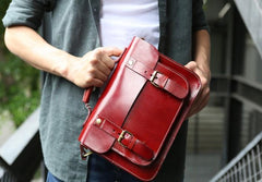 Cool Leather Mens Messenger Bag Handbag Shoulder Bag for men