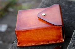 Handmade Brown Leather Belt Pouch Mens Waist Bag CIGARETTE Pouch for Men