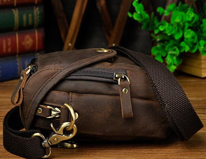 Leather Mens Belt Pouch Cell Phone Holster BELT BAG mini Shoulder Bag ...