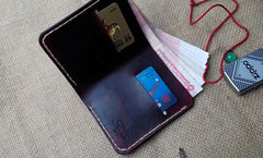 Cool Vintage Leather Mens Bifold Small Wallets Leather Small Wallets for Men