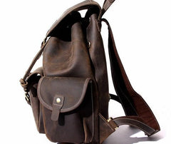 Cool Leather Mens Backpacks Travel Backpack Leather School Backpack for Men