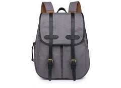 Mens Canvas Leather Backpacks Canvas Travel Backpack Canvas School Backpack for Men