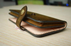 Handmade Mens Vintage Leather Long Biker Wallet Cool Long Chain Wallet for Men