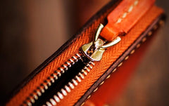 Handmade Leather Mens Tibetan Chain Biker Wallets Cool Leather Wallet Long Clutch Wallets for Men