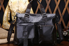 Leather Mens Black Briefcase Business Briefcase Brown Professional Briefcase For Men
