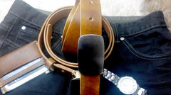 Handmade Vintage Brown Leather Mens Belt Leather Belt for Men