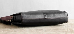 Vintage Black Leather Mens Briefcases Work Bag Laptop Bag Business Bag for Men