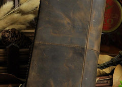 Cool Leather Mens Long Wallet Vintage Leather Long Wallet for Men