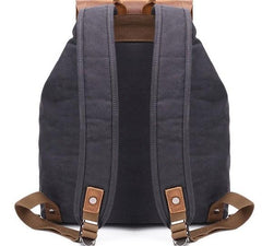 Waxed Canvas Leather Mens Backpack Canvas Travel Backpacks Canvas School Backpack for Men