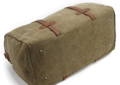 Mens Waxed Canvas Overnight Bag Canvas Weekender Bag Canvas Travel Bag for Men