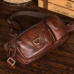 Leather Fanny Pack Mens Waist Bag Hip Pack Belt Bag Bumbag for Men