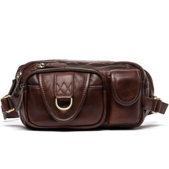 Leather Fanny Pack Mens Waist Bag Hip Pack Belt Bag Bumbag for Men