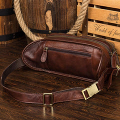 Leather Fanny Pack Mens Waist Bag Hip Pack Belt Bag Bumbag for Men