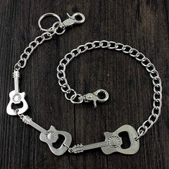 Solid Stainless Steel Guitar Wallet Chain Cool Punk Rock Biker Trucker Wallet Chain Trucker Wallet Chain for Men