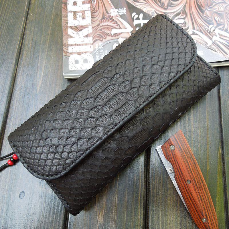 Handmade Leather Mens Clutch Wallet Cool Wallet Long Wallets Wallet for Men