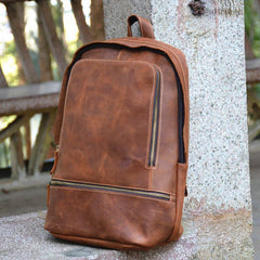 Vintage Leather Men's 13inch Computer Backpack Travel Backpack For Men