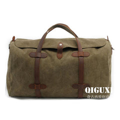 Mens Waxed Canvas Overnight Bag Canvas Weekender Bag Canvas Travel Bag for Men