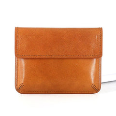 Leather Mens Card Wallet Slim Front Pocket Wallet Small Change Wallets for Men