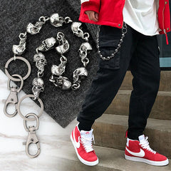 Cool Men's Skull Silver Jeans Chain Jean Chain Long Biker Wallet Chain Pants Chain For Men