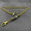 Fashion Brass 19" Mens Rhinoceros Dragon Hook Key Chain Pants Chain Wallet Chain Motorcycle Wallet Chain for Men
