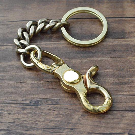 Cool Men's Brass Skull Biker Key Chain Key Holder For Men – iChainWallets