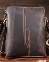 Cool Leather Mens Messenger Bags Vintage Shoulder Bags For Men