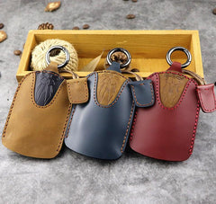 Brown Leather Draw Men and Women's Key Wallet Wine Red Key Case Car Car Key Holder For Men