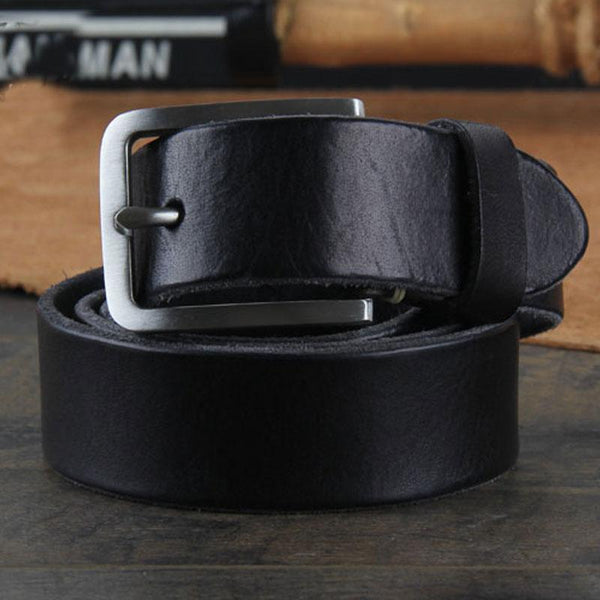 Genuine Leather Punk Rock Biker Trucker Mens Belt Men Black Coffee Belt for Men